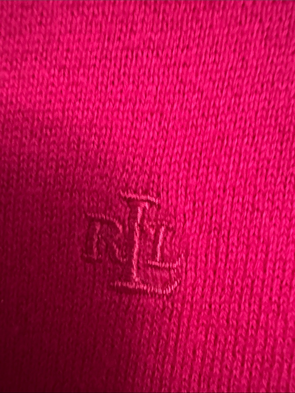 Lauren Ralph Lauren Hot Pink Button-Front Knit Cardigan - Picture 3 of 4